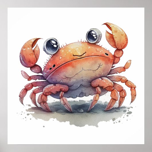 Poster de crabe mignon (Devant)
