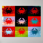 Poster de crabe pop art<br><div class="desc">Poster de crabe pop art</div>