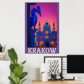 Poster de Cracovie - La montre du dragon sur la sa (Bureau à domicile)