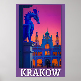 Poster de Cracovie - La montre du dragon sur la sa