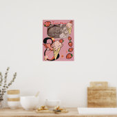 Poster de crème glacée fraise (Cuisine)