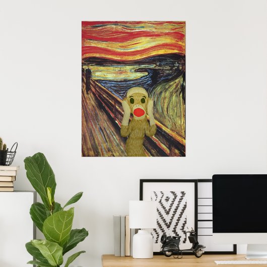 Poster de cri de singe de Sock (Bureau à domicile)