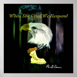 Poster de cris d'aigle américain