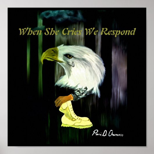 Poster de cris d'aigle américain (Devant)