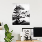 Poster de croquis de la nature (Bureau à domicile)