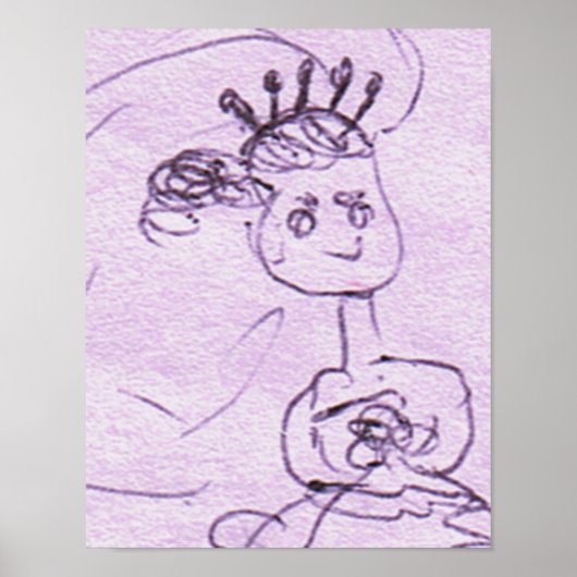 Poster de croquis de mariée (Devant)