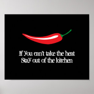 Poster de cuisine au piment rouge avec une citatio