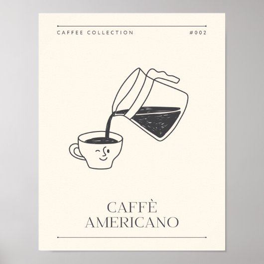 Poster de cuisine Caffe Americano (Devant)