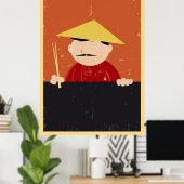 Poster De Cuisine Chinoise Ou Vietnamienne Avec Bâ (Bureau à domicile)