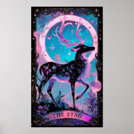 Poster de cuisine de la carte Stag Tarot (Devant)
