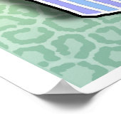 POSTER DE CUPCAGE BLEU Gelé à la fraise rose (Coin)