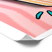 POSTER DE CUPCAGE Rose Gelé à la chaux (Coin)