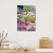 Poster de cygne blanc Echinacea Conflowers blancs (Cuisine)