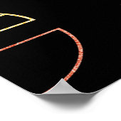 Poster de dame style décadent - or/jaune (Coin)