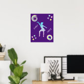 Poster de danse avec coeur & tourbillons. (Bureau à domicile)