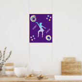 Poster de danse avec coeur & tourbillons. (Cuisine)