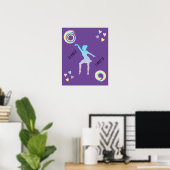 Poster de danse avec coeur & tourbillons. (Bureau à domicile)