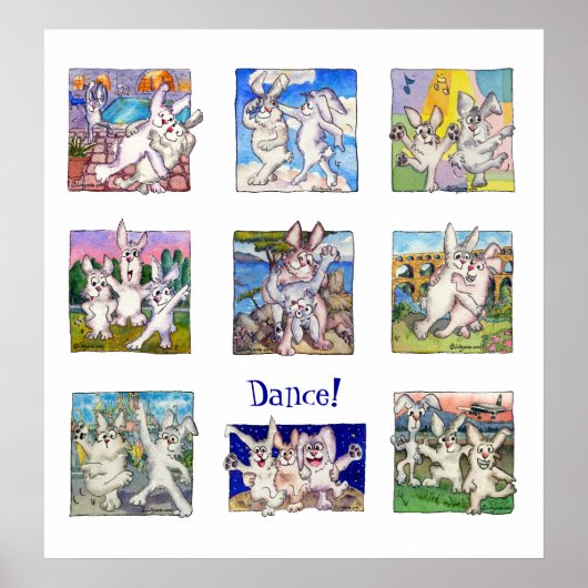 Poster de danse C'mon Let's Dance Print (Devant)