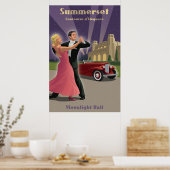 Poster de danse vintage et de spectacle de voiture (Cuisine)