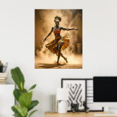 Poster de danseuse africaine (Bureau à domicile)