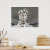 Poster de Dante Alighieri avec une citation inspir (Cuisine)