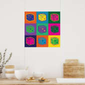 Poster de dé pop-art (Cuisine)