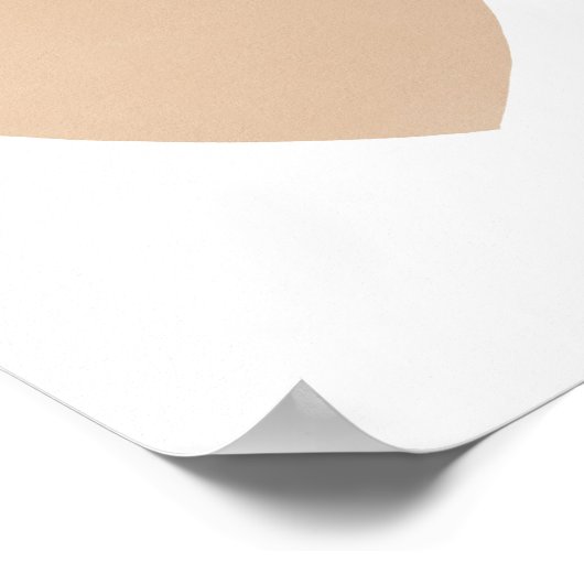 Poster de décoration Coeur d'aquarelle or (Coin)