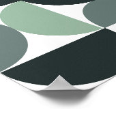 Poster de décoration de décoration de bois vert Sa (Coin)