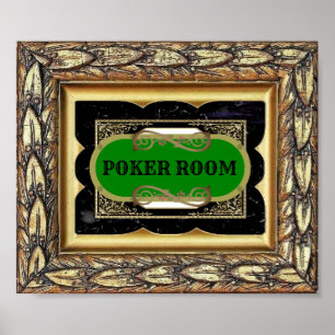 Poster de décoration de salle de poker classique