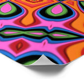 Poster de décoration Hipster Mandala Retro Orange (Coin)
