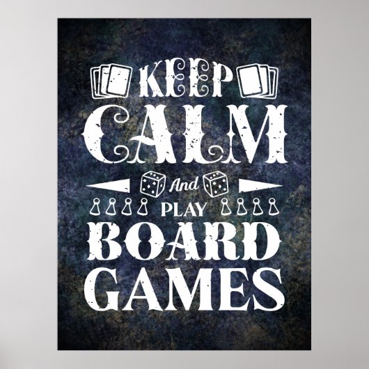 Poster de décoration murale de Grunge Board Games (Devant)