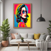 Poster de décoration murale rétro chic de la femme