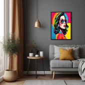 Poster de décoration murale rétro chic de la femme