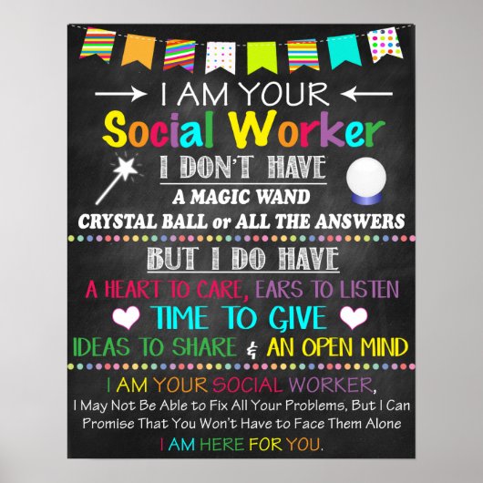 Poster de décors du bureau des travailleurs sociau (Devant)