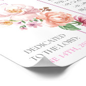 Poster de dédicace pour bébé - Baby Girl (Coin)