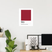 Poster de définition d'amour - Art moderne rouge (Bureau à domicile)
