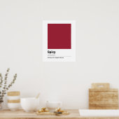 Poster de définition d'amour - Art moderne rouge (Cuisine)