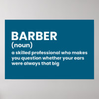 Poster de définition de l'Humour-barbier