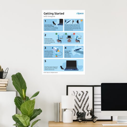 Poster de démarrage (Imagine) (Bureau à domicile)