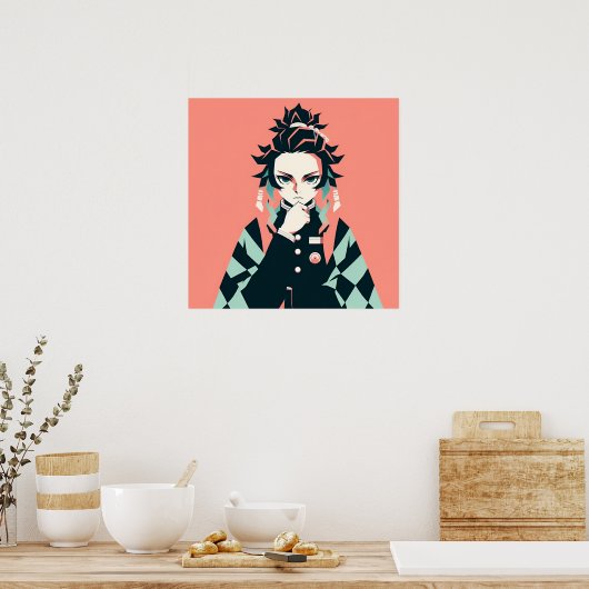 Poster de Demon Slayer Tanjiro (Cuisine)