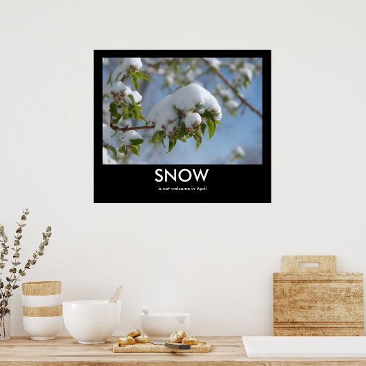 Poster de démotivation de la neige d'avril (Cuisine)