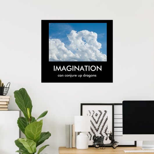 Poster de démotivation de l'imagination (Bureau à domicile)