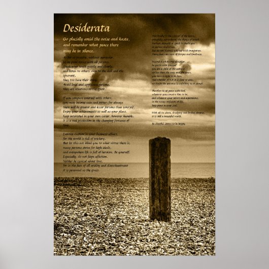 Poster de Desiderata - J'ai le temps (Devant)