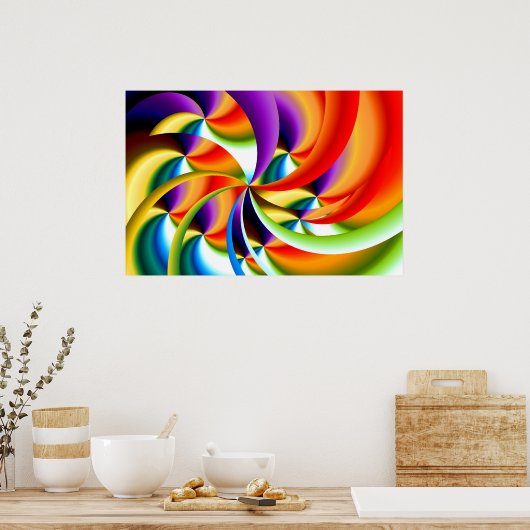 Poster de design abstrait coloré (Cuisine)