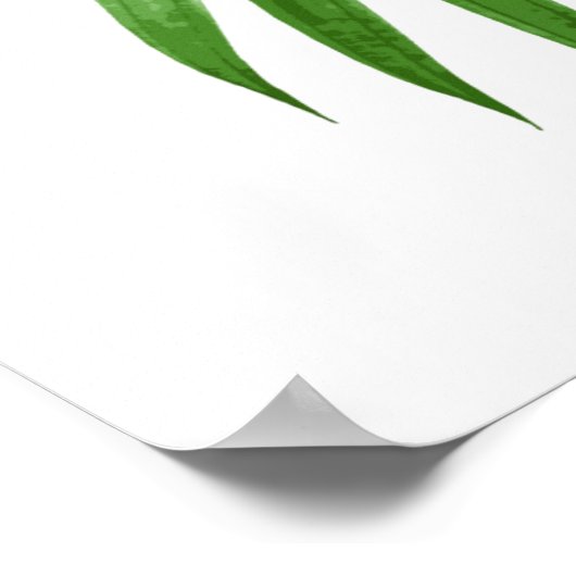 Poster de design botanique Frond de Palm Leaf (Coin)