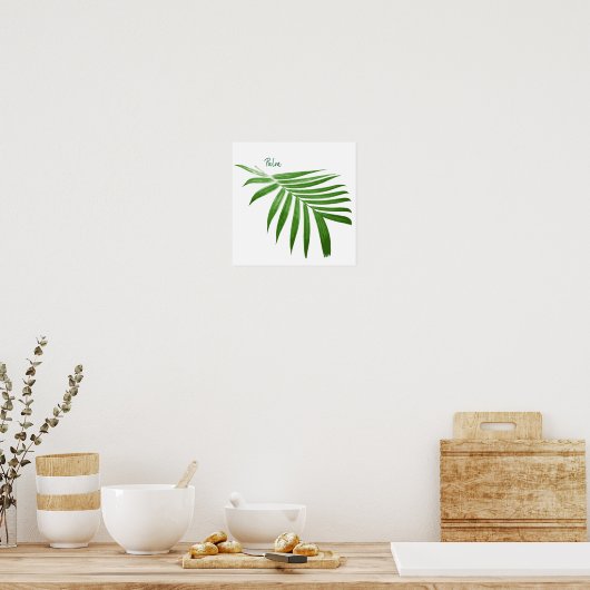 Poster de design botanique Frond de Palm Leaf (Cuisine)