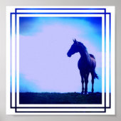 Poster de design Cheval bleu Imprimer (Devant)