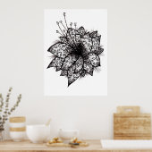 Poster de design Orchid Lineart Print (Cuisine)