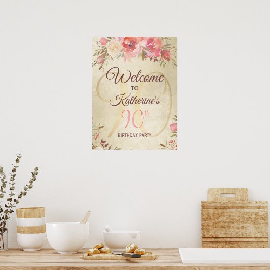 Poster de design Shimmer 90e anniversaire (Cuisine)