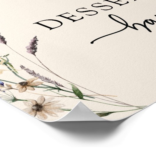 Poster de dessert floral Boho (Coin)